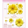 Gold Chrysanthemum Flower Wall Sticker